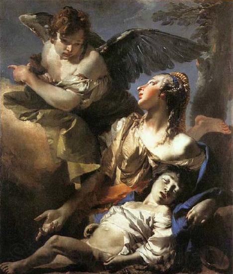 TIEPOLO, Giovanni Domenico The Angel Succouring Hagar Germany oil painting art